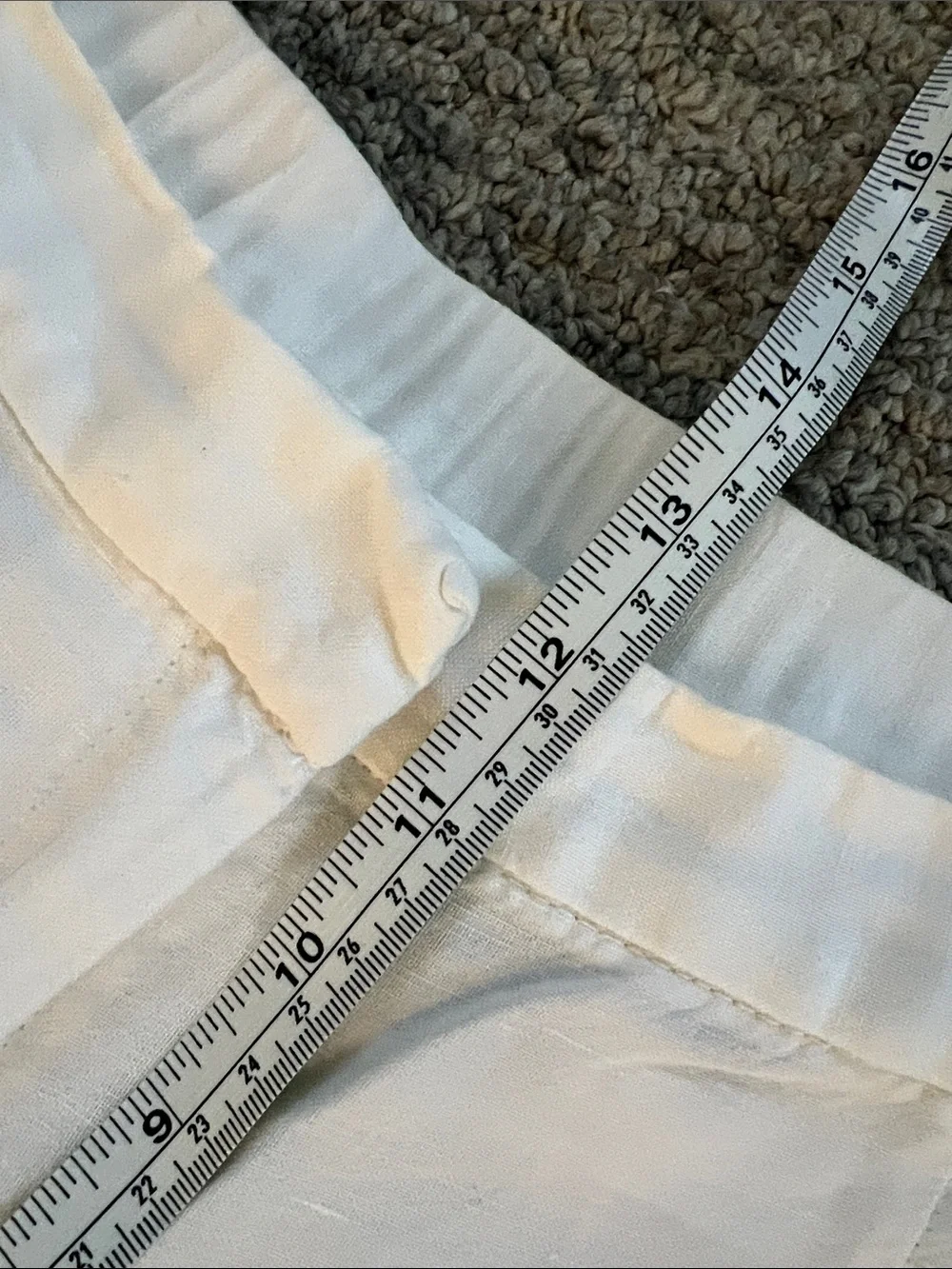 H&M White Wide-Leg Linen-Blend Pants